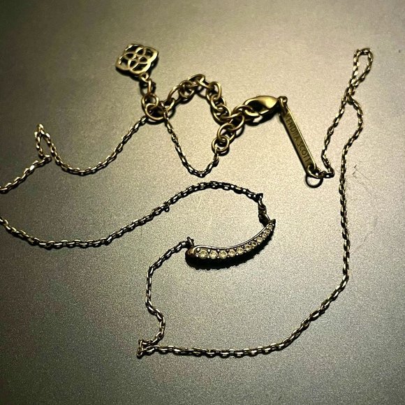 Kendra Scott Whitlee Pendant Necklace Pave Crystal Gold Plated - Picture 3 of 9